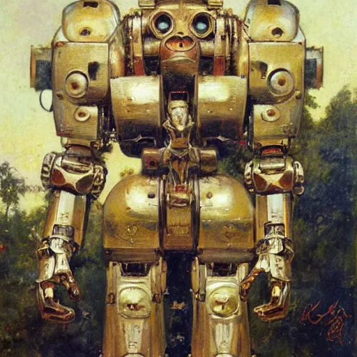 Prompt: highley detailed potrait of a mecha robot gorilla, painting by gaston bussiere, craig mullins, j. c. leyendecker, lights, art by ernst haeckel, john william godward, hammershøi,