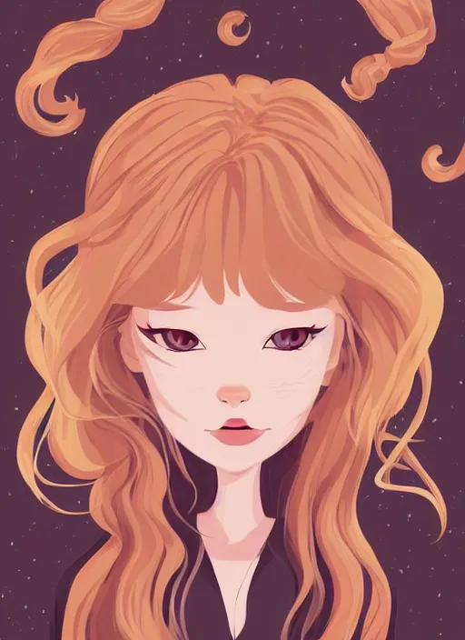 Image similar to little girl with long blonde hair on halloween. clean cel shaded vector art. shutterstock. behance hd by lois van baarle, artgerm, helen huang, by makoto shinkai and ilya kuvshinov, rossdraws, illustration, art by ilya kuvshinov