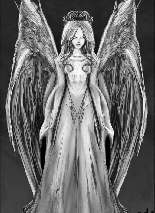 Image similar to concept art. angel girl. artsation trending. highly detailed