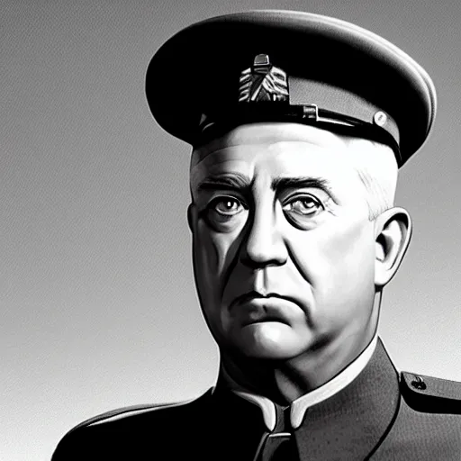 Image similar to the hyper - realistic portrait of sergeant hartman in las vegas parano