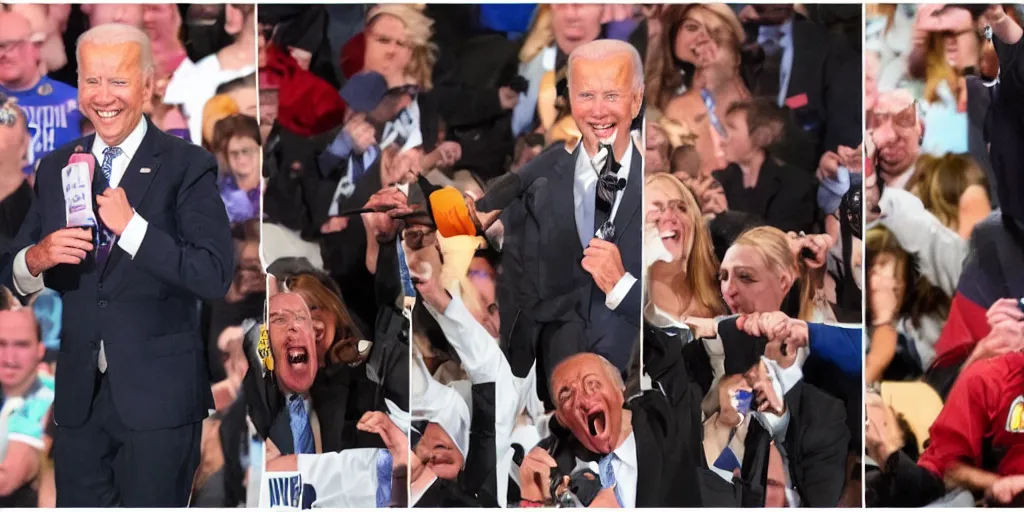 Prompt: joe biden wcw wrestling, detailed facial expressions, hyper detailed