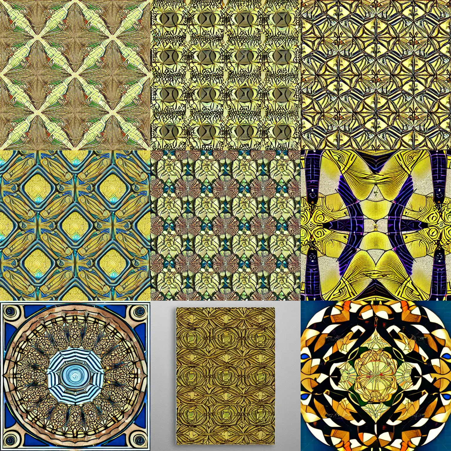 Prompt: seamless texture, symmetry, geometric patternAlphonse Mucha, math, phi, tesselation, golden ratio, fibonacci pattern