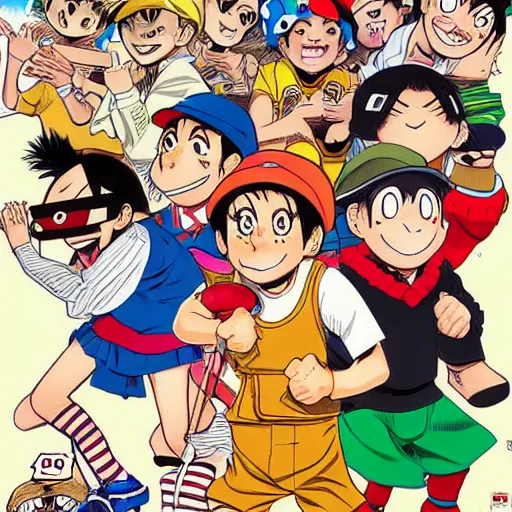 Image similar to amazing manga cover of El Chavo del 8 by Yusuke Murata hyper detailed fullcolor