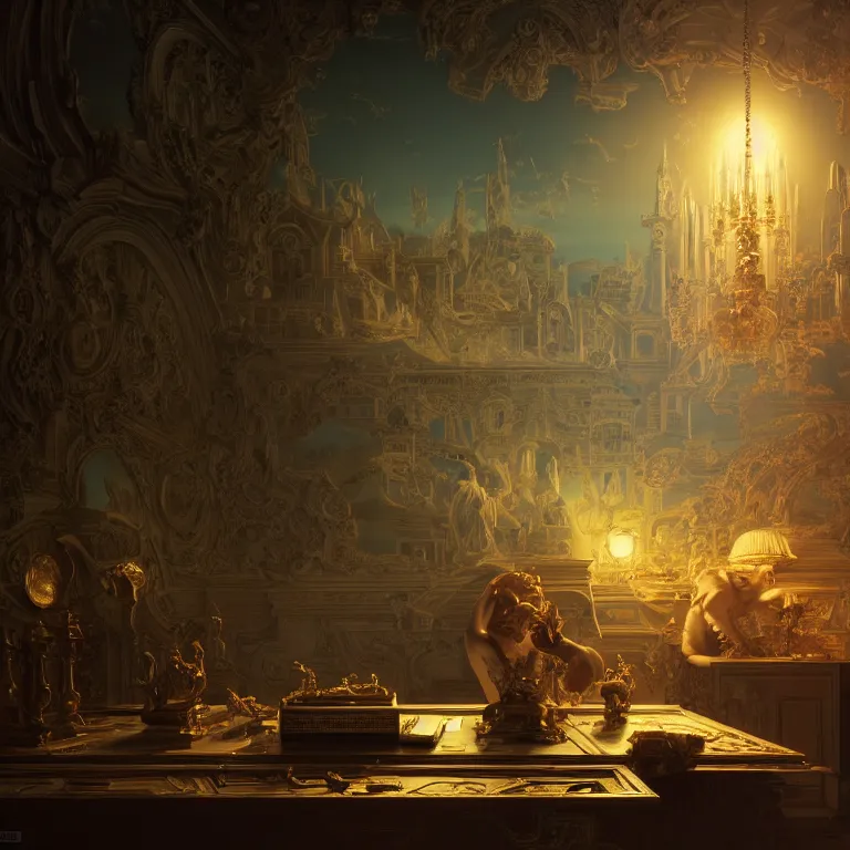 Image similar to motherboard, chip circuit, computer, dream - like atmosphere, baroque landscape painting, perfect composition, beautiful detailed intricate insanely detailed octane render trending on artstation, 8 k artistic photography, photorealistic, soft natural volumetric cinematic perfect light, chiaroscuro, award - winning photograph, masterpiece, raphael, caravaggio, greg rutkowski, beeple
