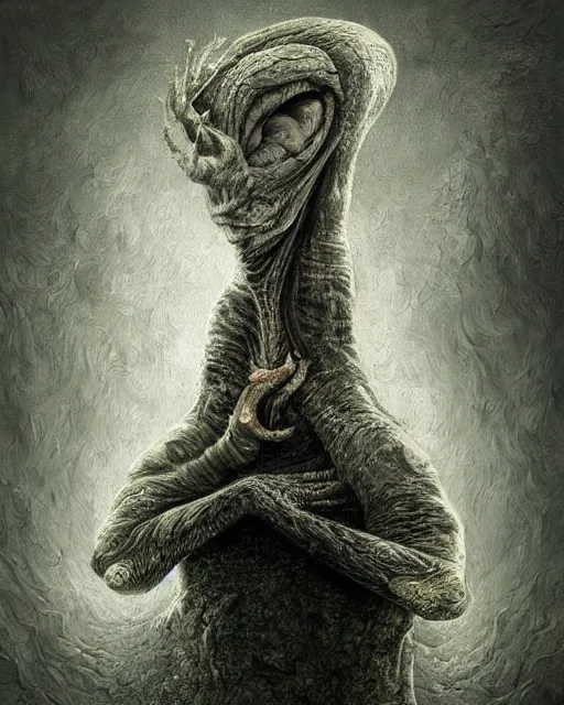 Image similar to a surreal painting of a strange creature by anton semenov and dariusz zawadzki and daryl mandryk