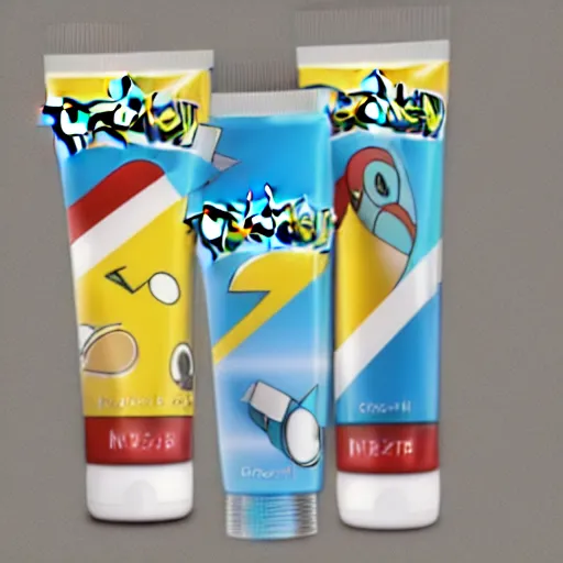 Image similar to a pokemon themed toothpaste