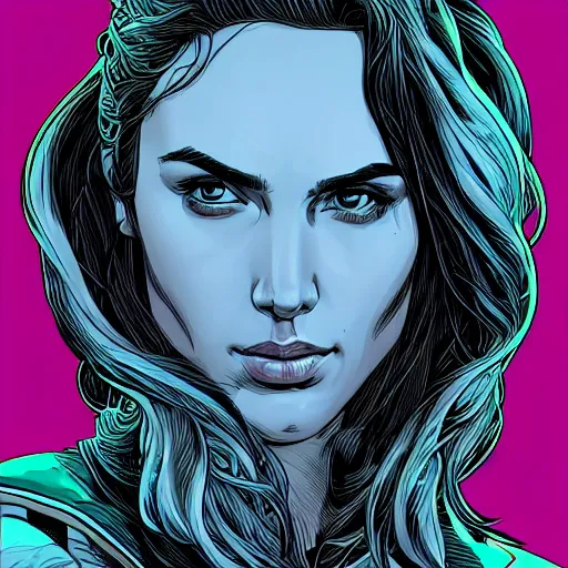 Image similar to portrait of gal gadot, by laurie greasley and james stokoe, 4 k, 8 k