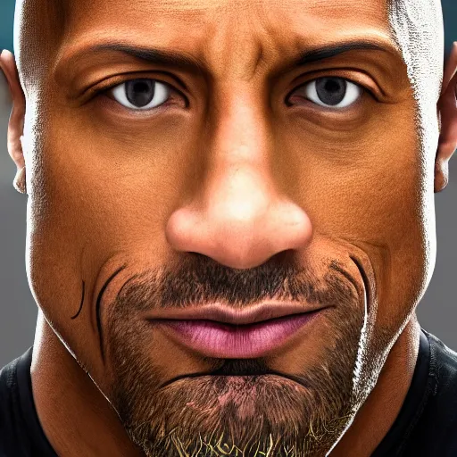 Image similar to close up photograph of very high on weed dwayne johnson, stoner eyes, dwayne johnson smoked weed, weed background, 8 k resolution