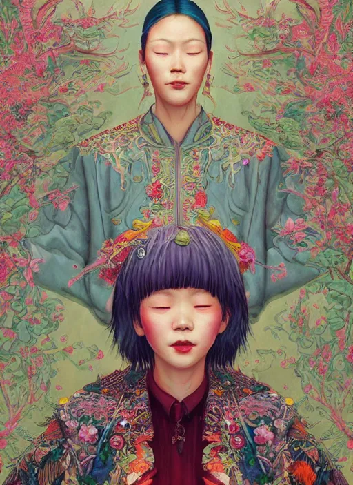 Image similar to yunnan people : : by martine johanna and simon stalenhag and chie yoshii and casey weldon and wlop : : ornate, dynamic, particulate, rich colors, intricate, elegant, highly detailed, centered, artstation, smooth, sharp focus, octane render, 3 d