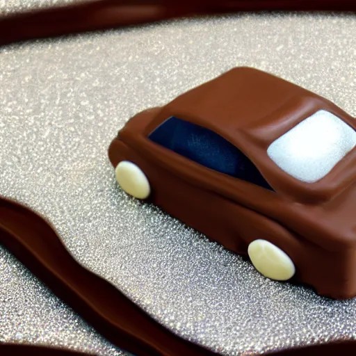 Prompt: Chocolate car