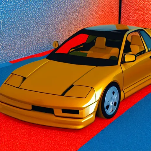 Prompt: 90s japanese sports cars, 3d models,