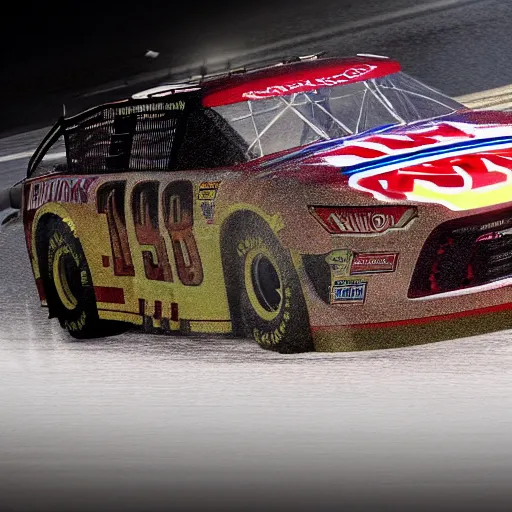 Image similar to nascar on jupiter with redneck snow monkeys using airhorns, dramatic professional lighting, photorealistic, hyper detailed 8 k.