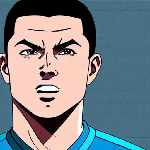 Prompt: ronaldo in anime style