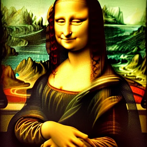 Prompt: the model of the Mona Lisa in real life, portrait photo