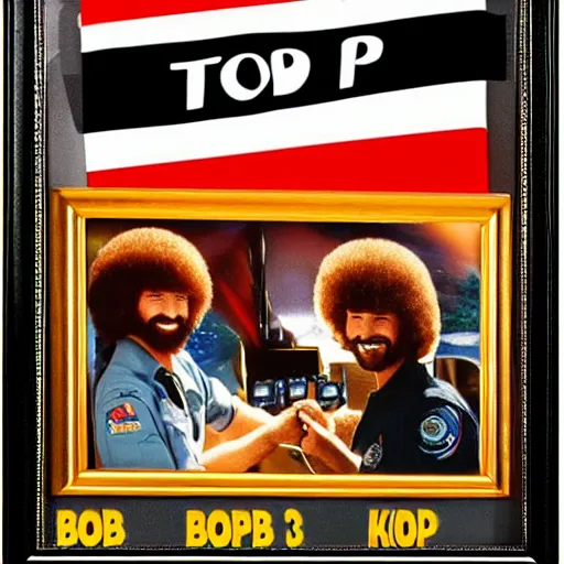 Prompt: bob ross top gun