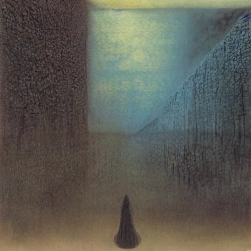 Prompt: An otherworldly mirror by beksinski