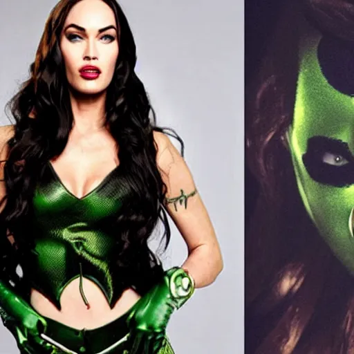 Prompt: megan fox as the riddler