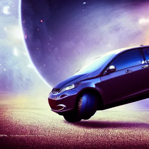 Image similar to car go through a black hole, photorealistic, realistic, dramatic, cinematic, photography
