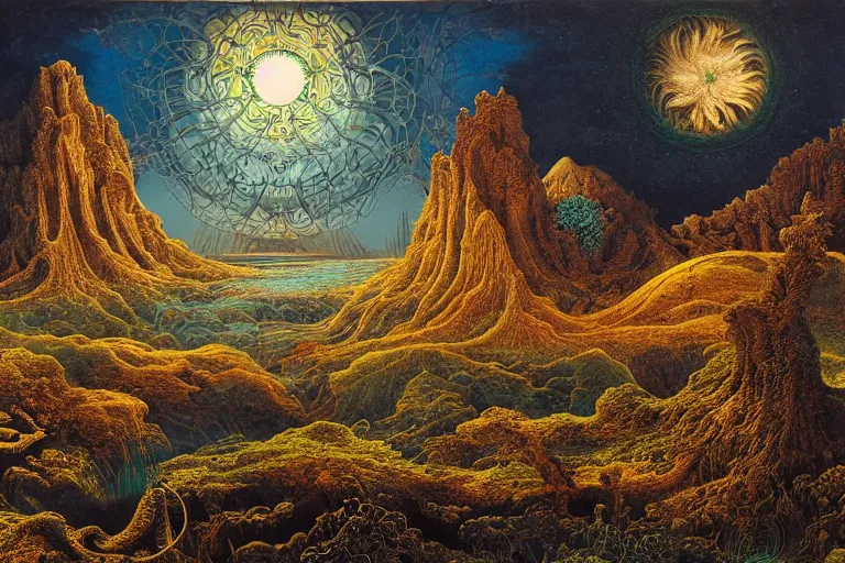 Image similar to landscape by ernst haeckel, david a. hardy, oyama kojima, phil koch, annie leibovitz, benoit mandelbrot, dan mumford, bruce pennington, mimmo rotella