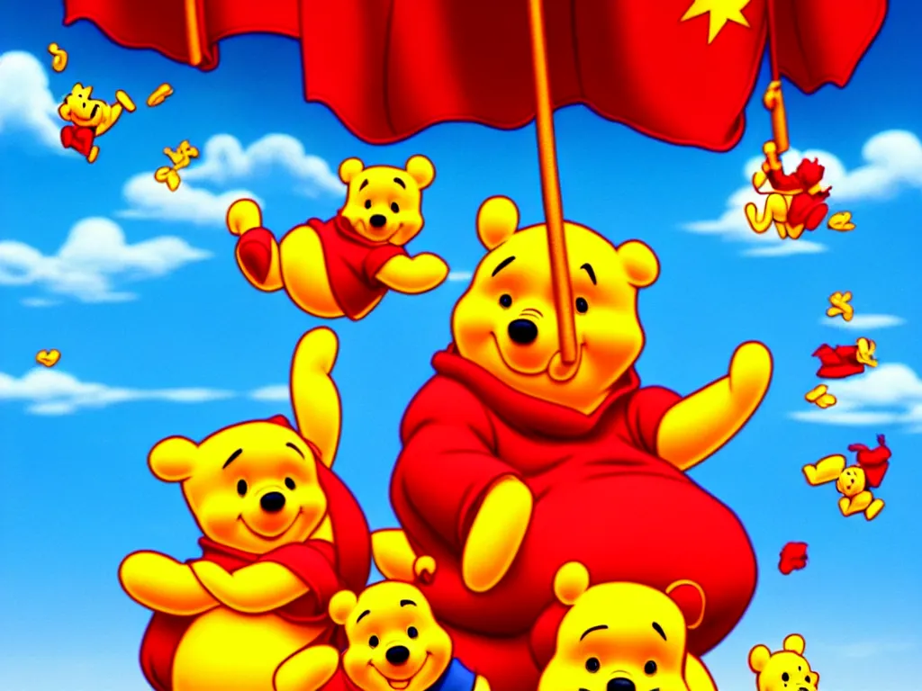 Prompt: xi jinping winnie the pooh in the style of china communist propaganda poster art in the year 1 9 8 7 ultra realistic, concept art, intricate details, highly detailed, photorealistic, octane render, 8 k, unreal engine. art by artgerm and magali villeneuve