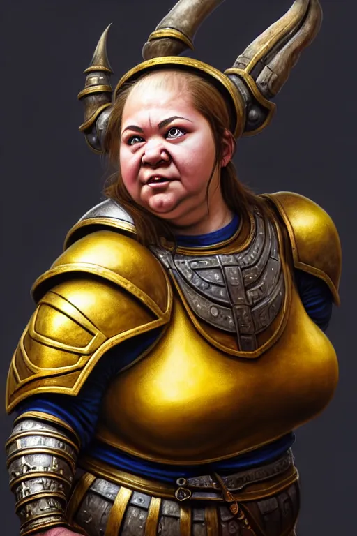 Prompt: hyperrealistic mixed media painting of a female dwarven cleric, chubby short stature, d&d, full body, mighty warhammer slug over her shoulder, stunning 3d render inspired art by P. Craig Russell and Barry Windsor-Smith + perfect facial symmetry + dim volumetric lighting, 8k octane beautifully detailed render, post-processing, extremely hyperdetailed, intricate, epic composition, grim yet sparkling atmosphere, cinematic lighting + masterpiece, trending on artstation, very very detailed, masterpiece, stunning