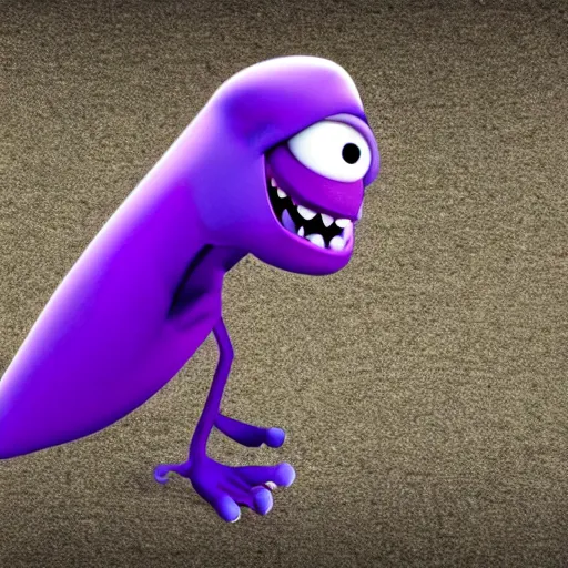 Prompt: The Purple People Eater, Pixar ::