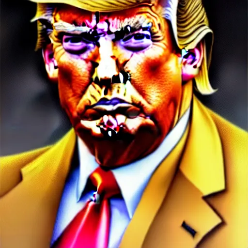 Prompt: epic portrait of donald trump, detailed, digital painting, artstation, concept art, donato giancola, joseph christian leyendecker, wlop, boris vallejo, breathtaking, high details, extremely detailed, sincere face, establishing shot, artistic, hyper realistic, beautiful face, octane render