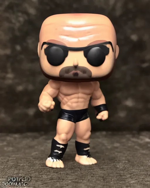 Image similar to Wrestler Funko Pop. Photographic, photography