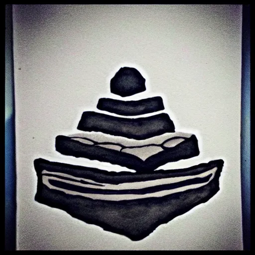 Image similar to zen cairn ink