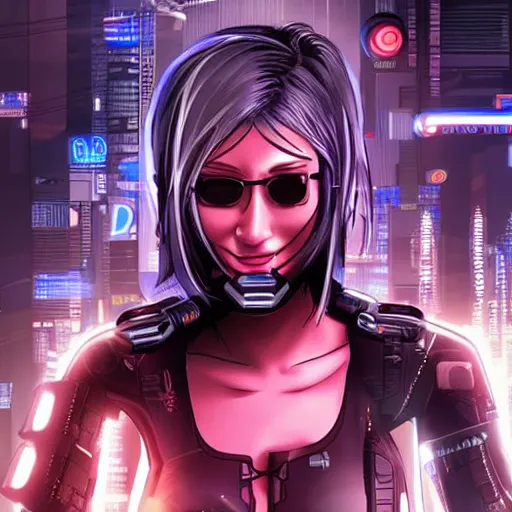 Image similar to cyberpunk mommy issues