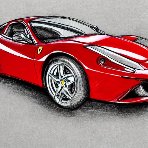 How To Draw A Ferrari car Step by Step  13 Easy Phase