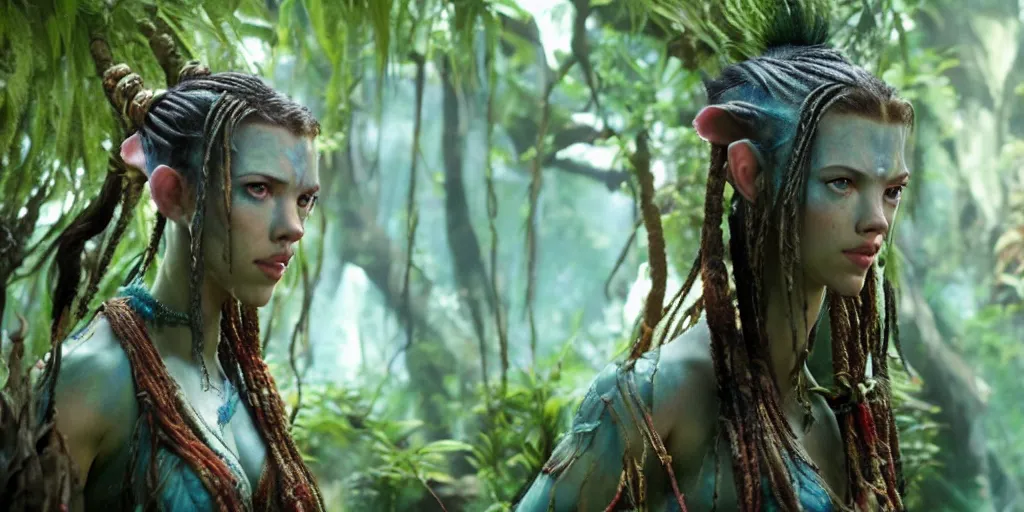 Image similar to Scarlett Johansson in a scene from the movie Avatar