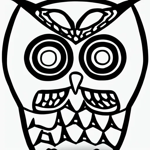 Prompt: owl vector polygon geometric, keith haring, line drawing