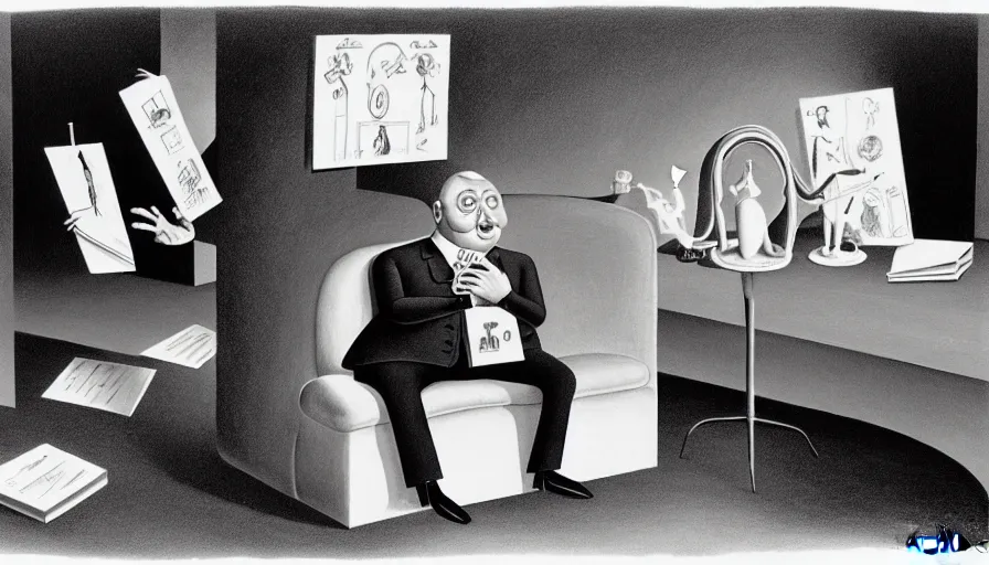Image similar to the two complementary forces that make up all aspects and phenomena of life, by Charles Addams