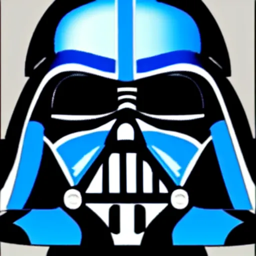 Image similar to darth vader advertising a blue coin