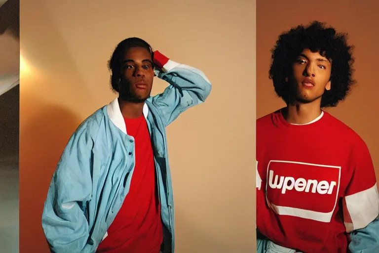 Image similar to bathed in the glow of a crt - television, low - light photograph, supreme lookbook
