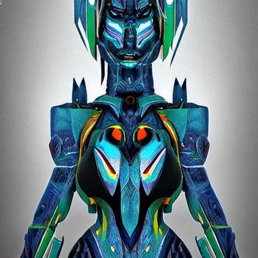 Image similar to symmetry!! a female transformer with tribal paint, cruel eyes!! very symmetrical face, highly detailed, by vitaly bulgarov, by steven zavala, by matt tkocz, by shane baxley, transformers cinematic universe, pinterest, deviantart artstation _ h 7 5 0