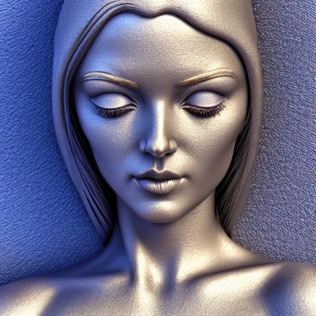 Prompt: thermal statue woman, highly detailed, 4 k, hdr, smooth, sharp focus, high resolution, award - winning photo, artgerm, photorealistic