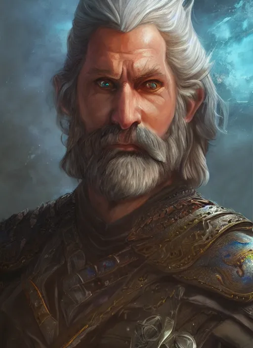 Prompt: a portrait painting of a male wizard, ultra detailed fantasy, dndbeyond, dnd character portrait, full body, pathfinder, pinterest, art by ralph horsley, dnd, rpg, lotr, behance hd, artstation, deviantart, hdr render in unreal engine 5