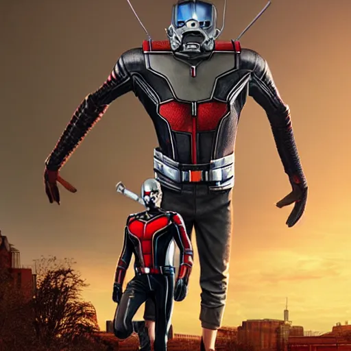 Prompt: giant ant man