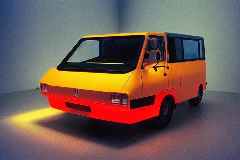 Prompt: designed by giorgetto giugiaro stylized poser of a single 1 9 9 8 honda kei truck, thick neon lights, ektachrome photograph, volumetric lighting, f 8 aperture, cinematic eastman 5 3 8 4 film