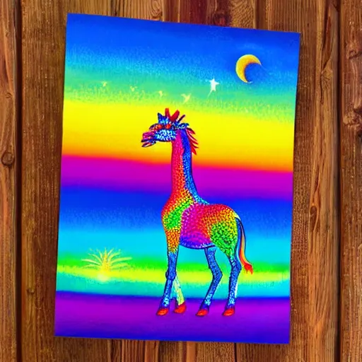 Image similar to rainbow cosmic giraffe