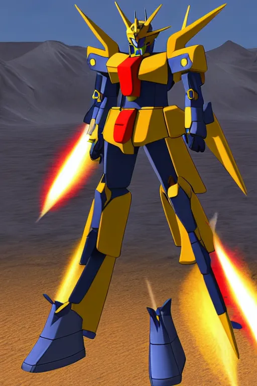 Prompt: gundam 3 d ninja armor engine ingame photo radiating aura