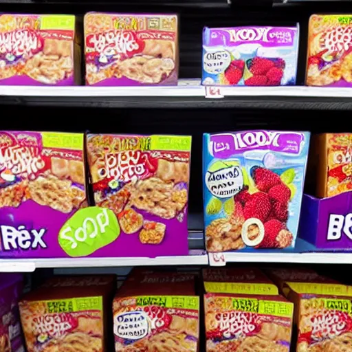 Image similar to a box of oops! all berries cereal on a grocery store shelf