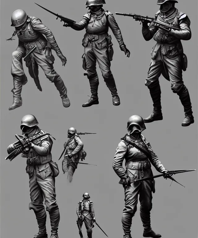 Image similar to 2 d shooter game concept art sprite sheet!!!, 1 8 0 0 victorian combat underwater soldier concept art, hyperrealism, fine detail, 8 k, 3 d render, artgerm, artstation contest winner, cgsociety, cryengine, zbrush, vray, no background