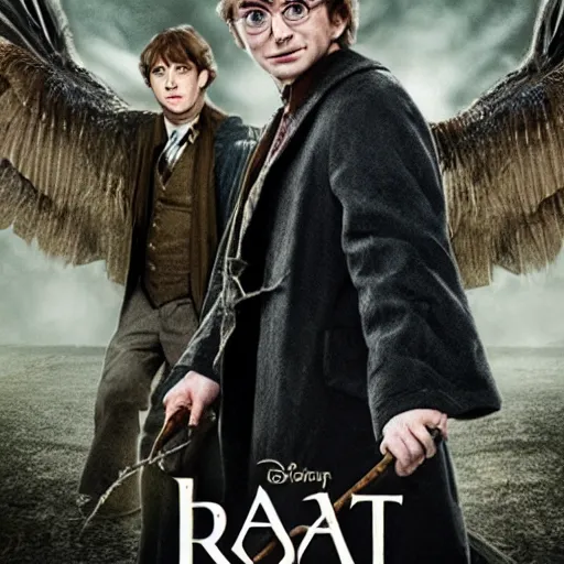 Image similar to rat as harry pottermovie poster