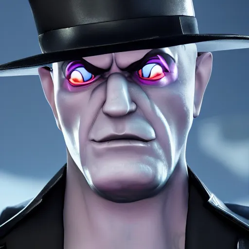 Image similar to a detailed portrait of undertaker in fortnite, unreal engine 5 rendered, incredibly highly detailed and realistic, 8 k, sharp focus, studio quality