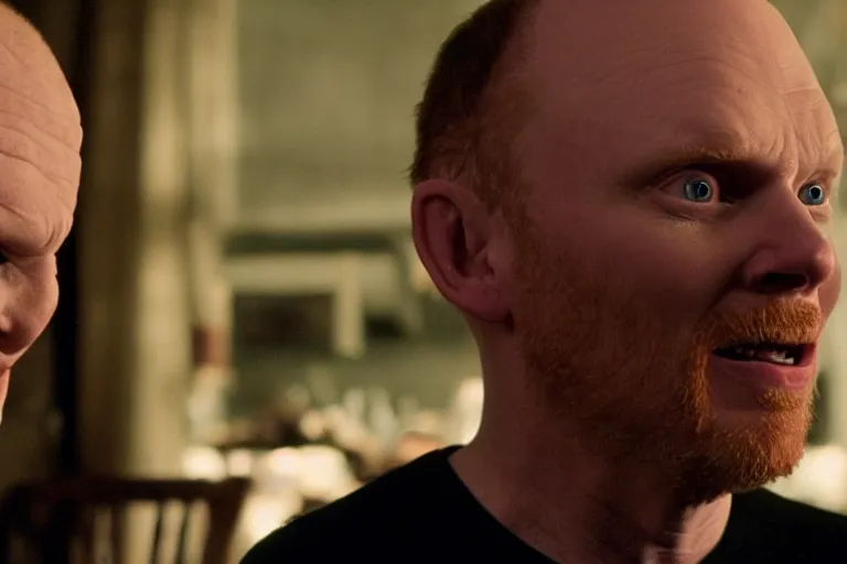 Prompt: a film still of Bill burr in amelie, high quality