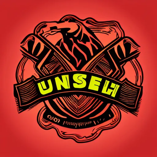 Image similar to logo of the unleashed, vector lines, clean, illustration, sticker