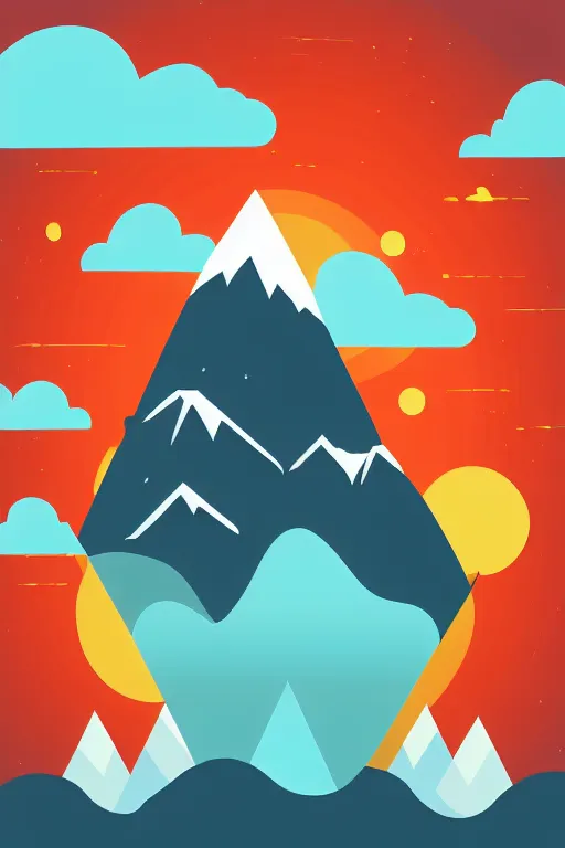 Image similar to airplane mountain flat vector illustration trending on artstation